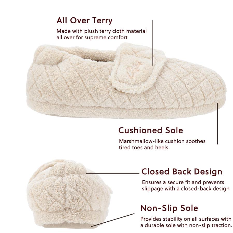 【並行輸入品】LazyStep Women's Nana Adjustable Slipper with Wide Widths(Beige,の画像