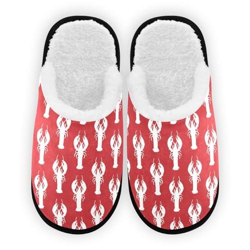 【並行輸入品】KOPIRIT Lobster Red Slippers for Women Men Soft Memory Foam Nonの画像