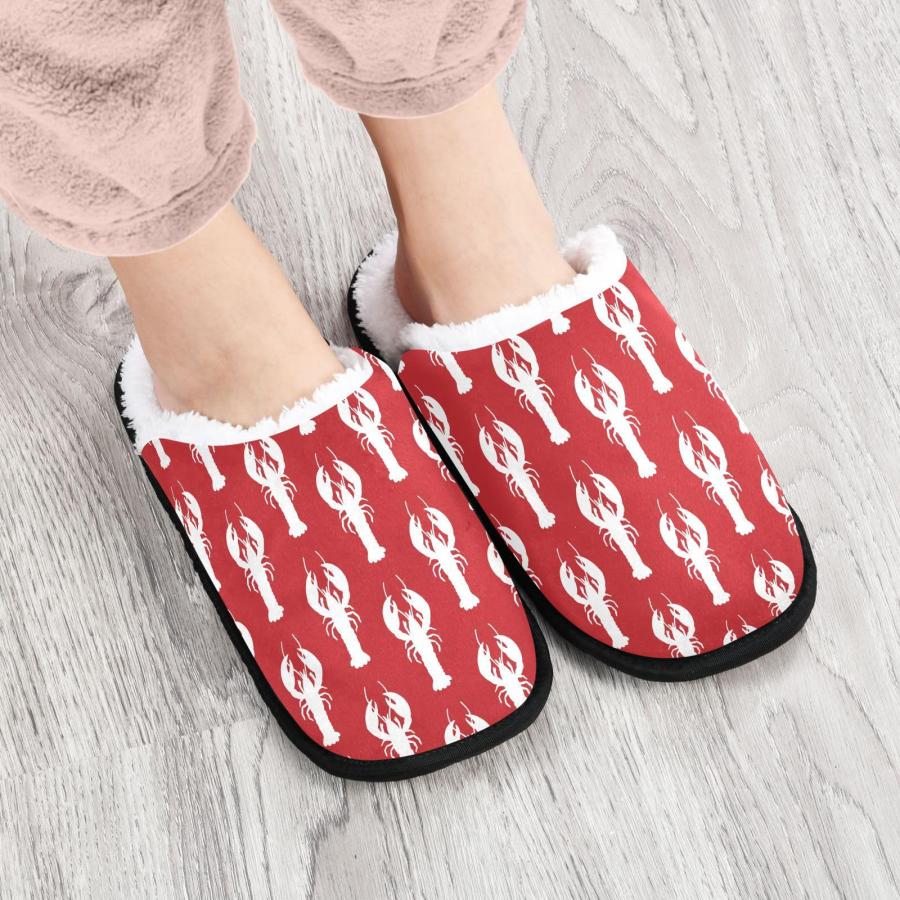 【並行輸入品】KOPIRIT Lobster Red Slippers for Women Men Soft Memory Foam Nonの画像