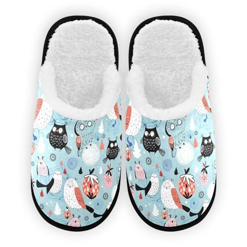 【並行輸入品】KOPIRIT Owls Slippers for Women Men Soft Memory Foam Non Slip Inの画像