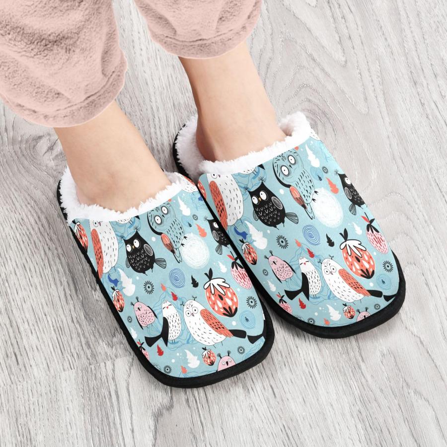 【並行輸入品】KOPIRIT Owls Slippers for Women Men Soft Memory Foam Non Slip Inの画像