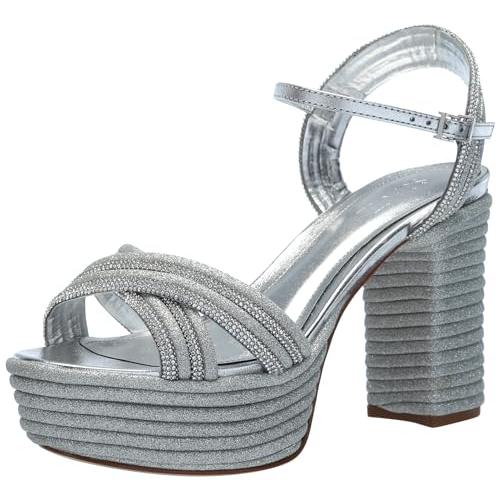 【並行輸入品】SCHUTZ レディース ラティファ グラムサンダル, プラタ/クリスタル/プラタ。, 10 Schutz Women's Latの画像