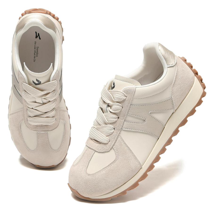 【並行輸入品】somiliss Wide Toe Box Shoes for Women Mircrofiber Leather Suedeの画像