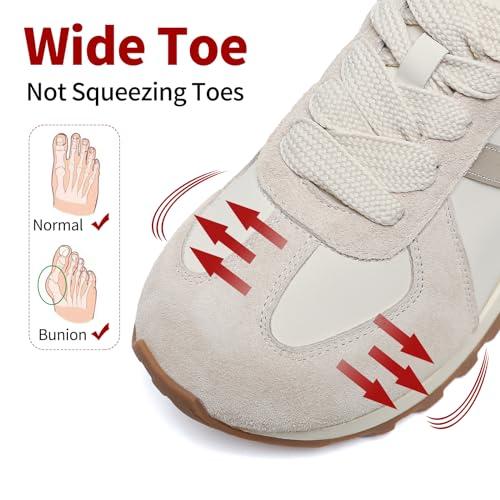 【並行輸入品】somiliss Wide Toe Box Shoes for Women Mircrofiber Leather Suedeの画像