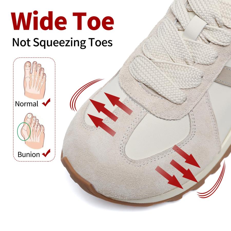 【並行輸入品】somiliss Wide Toe Box Shoes for Women Mircrofiber Leather Suedeの画像