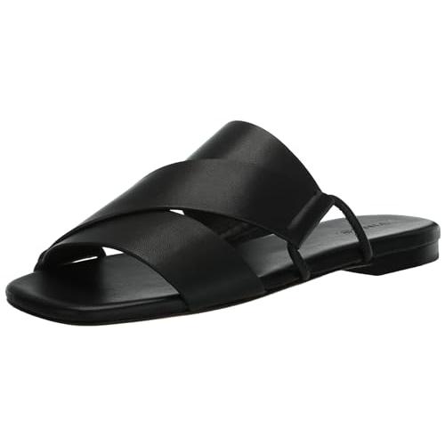 【並行輸入品】Vince レディース Dylan スライドサンダル, ブラック, 7 Vince Womens Dylan Cross Straの画像
