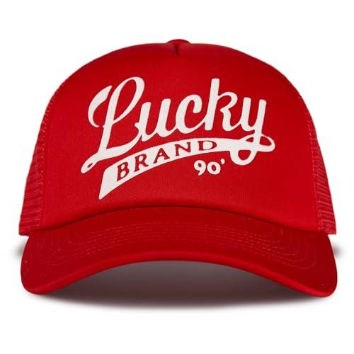 【並行輸入品】Lucky Brand 標準トラッカーメッシュバックキャップ 調節可能なスナップバック付き 男女兼用 (フリーサイズ)、ラッキープ_1