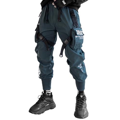 【並行輸入品】Fabric of the Universe Techwear Fashion Cargo Jogger Pants (Darkの画像