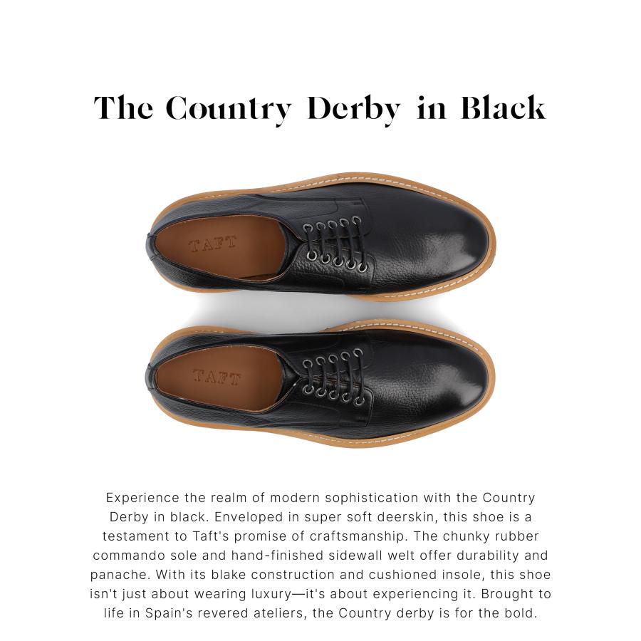【並行輸入品】TAFT Mens Country Genuine Leather Cap Toe Derby Textured Lace upの画像