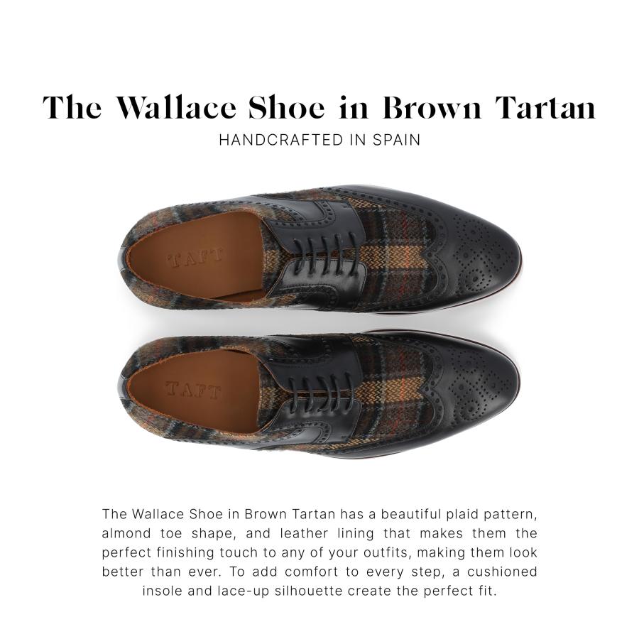 【並行輸入品】TAFT Mens Wallace Genuine Leather and Wool Lace up Brogue Wingtiの画像