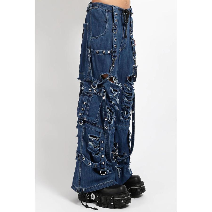 並行輸入品】Tripp NYC Denim Strap Shredder Pants [Blue Denim