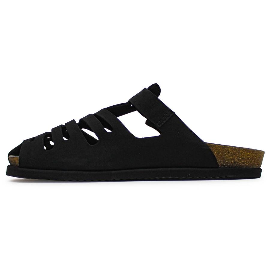 並行輸入品】Mephisto Mens Nikos Full Grain Leather Black Sandals
