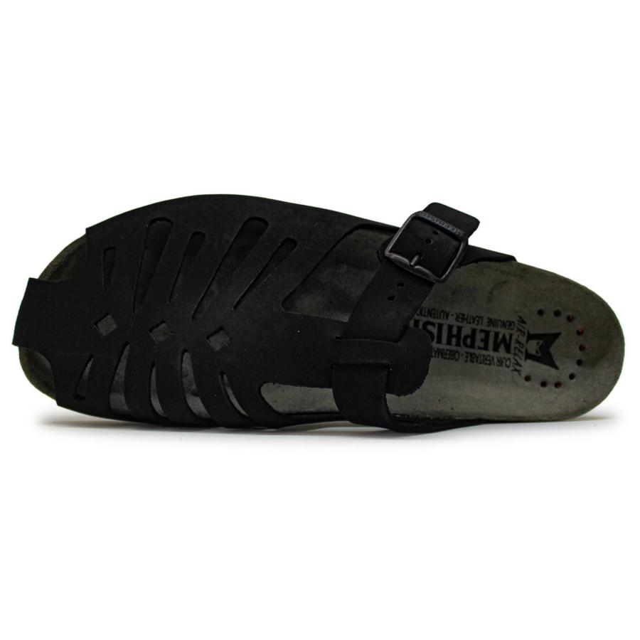 並行輸入品】Mephisto Mens Nikos Full Grain Leather Black Sandals