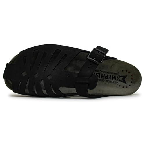 並行輸入品】Mephisto Mens Nikos Full Grain Leather Black Sandals