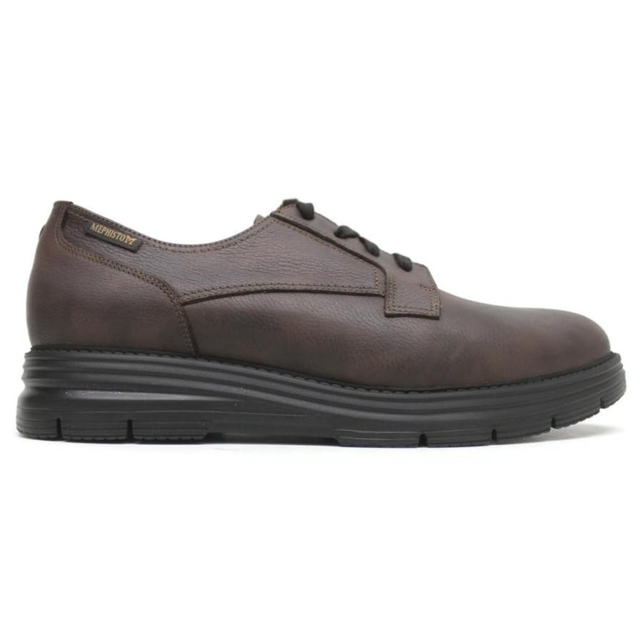 【並行輸入品】Mephisto Mens Cedrik Full Grain Leather Dark Brown Shoes 8 USの画像