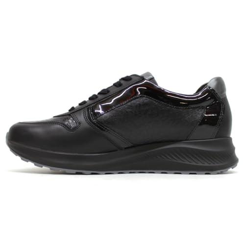 【並行輸入品】Mephisto Womens Kim Leather Black Mix Trainers 9.5 USの画像