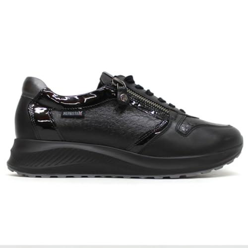 【並行輸入品】Mephisto Womens Kim Leather Black Mix Trainers 9.5 USの画像