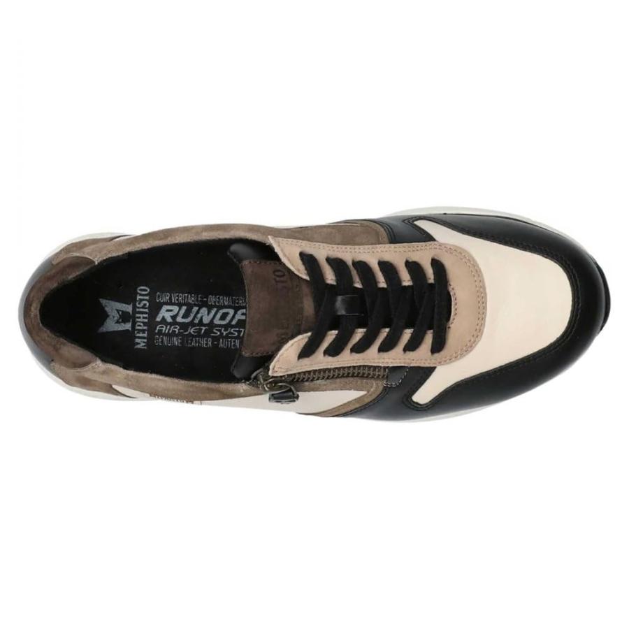 【並行輸入品】Mephisto Womens Kim Leather Black Trainers 8.5 USの画像
