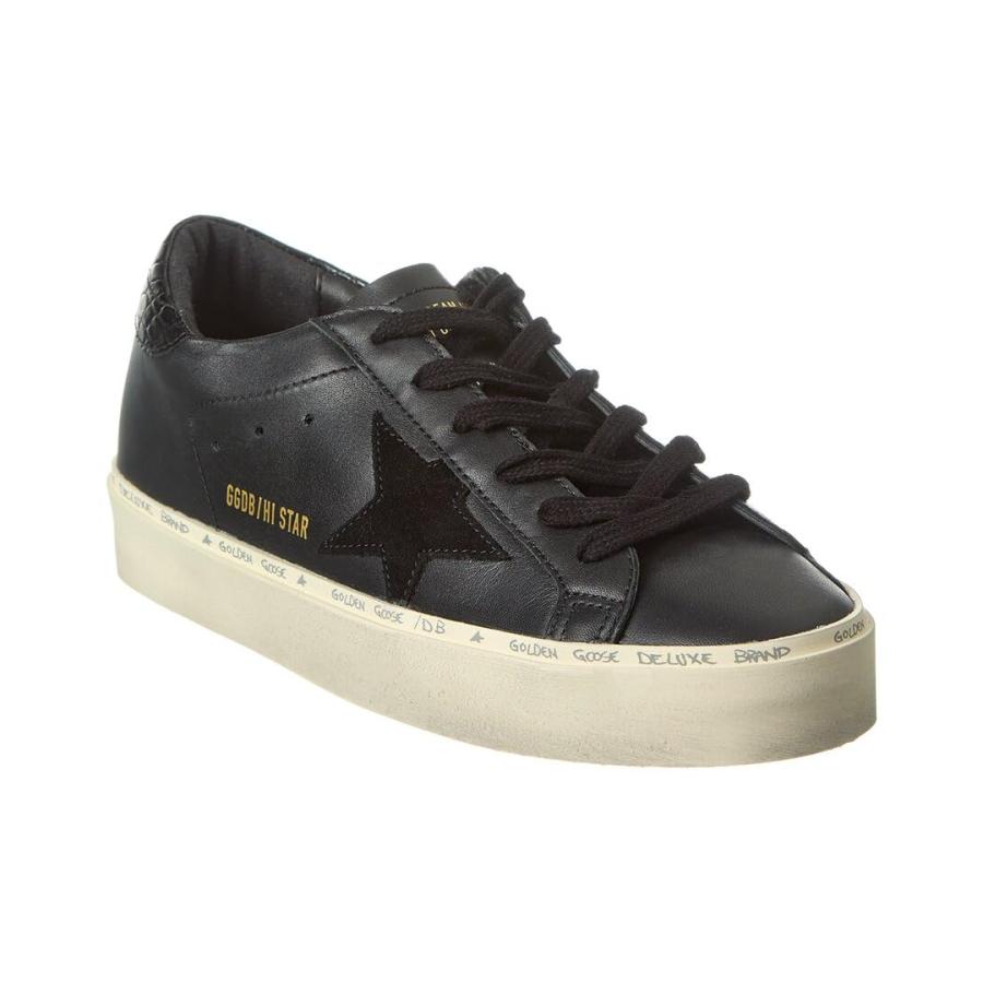 【並行輸入品】Golden Goose Hi Star Leather Sneaker, 36, Blackの画像