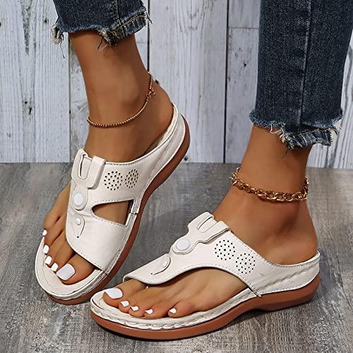 【並行輸入品】Arch Support Sandals Women's Walking Comfort Sandals Best Flip Fの画像