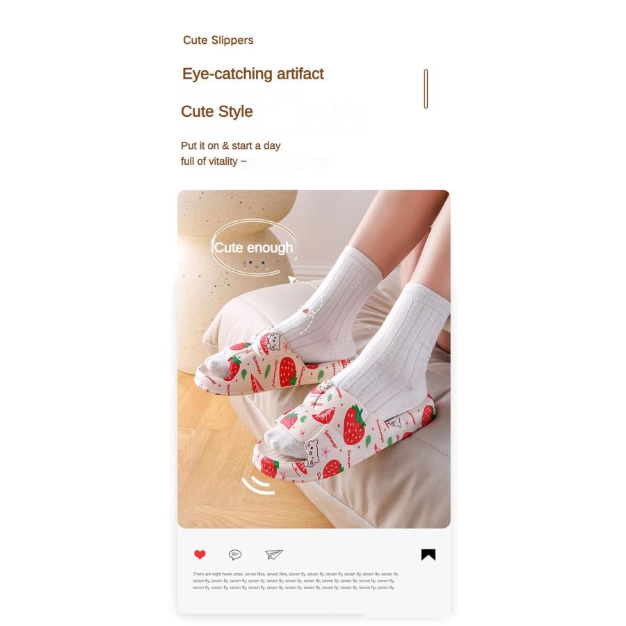 【並行輸入品】Fruit Cartoon Slippers Sandals Women Non Slip   Outdoor \u0026 Indoorの画像