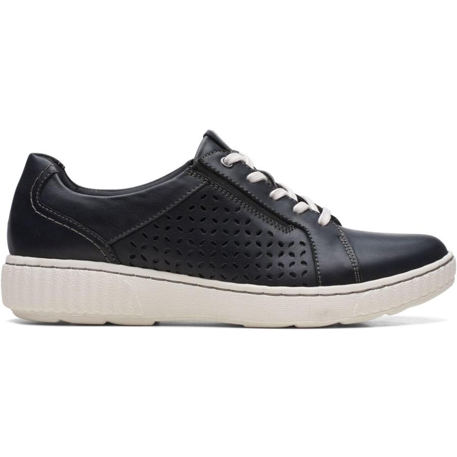 【並行輸入品】Clarks Womens Caroline Ella Shoes， Color Black Leather， Size:_3