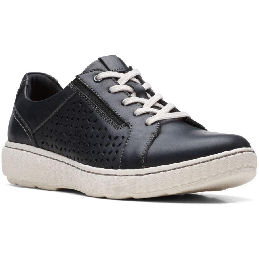 【並行輸入品】Clarks Womens Caroline Ella Shoes， Color Black Leather， Size:_6