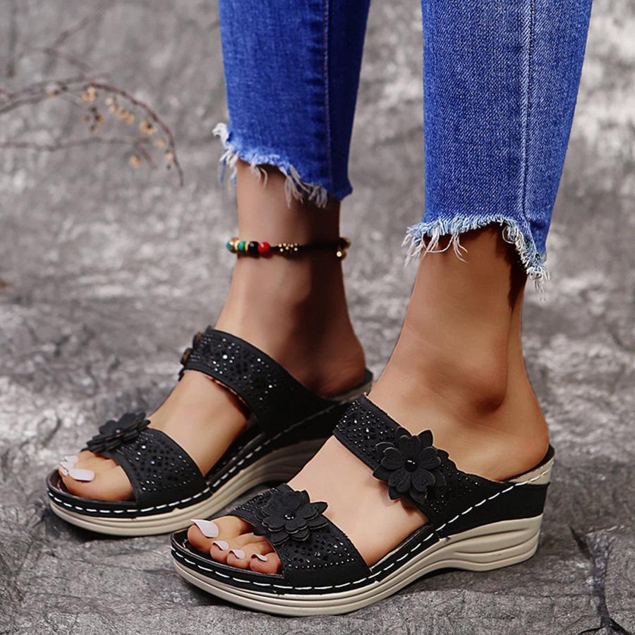 【並行輸入品】TUQIDEWU Wedge Sandals for Women Dressy, Beach Sandals for Womanの画像