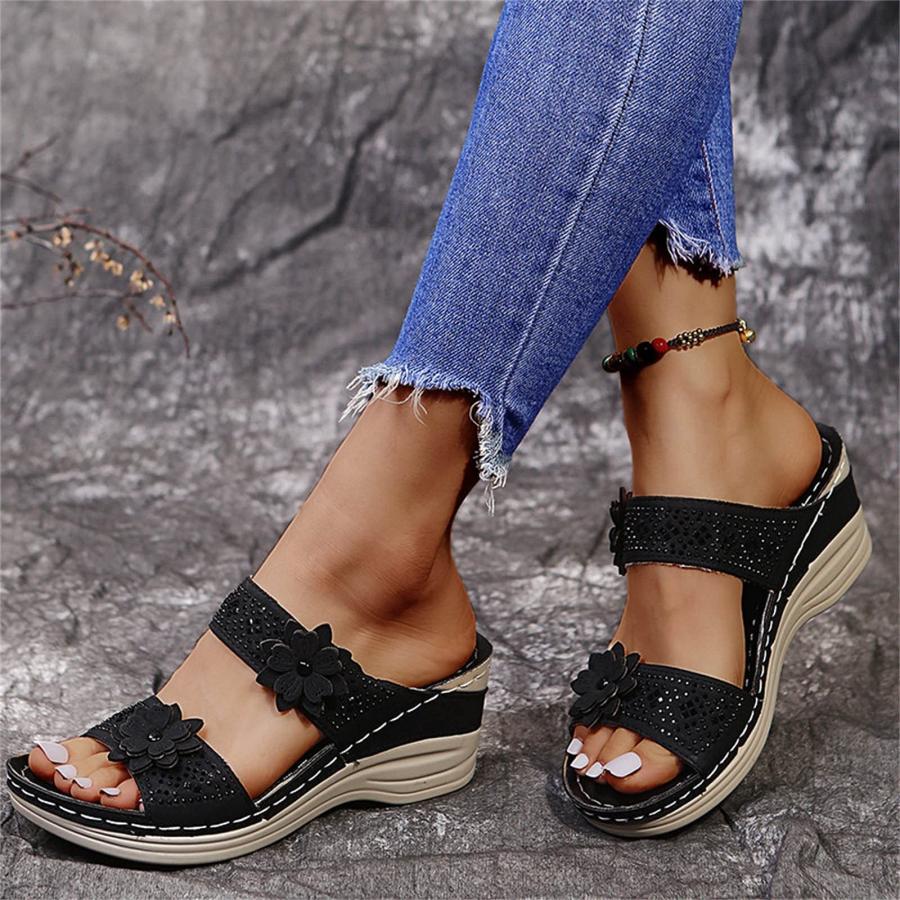 【並行輸入品】TUQIDEWU Wedge Sandals for Women Dressy, Beach Sandals for Womanの画像