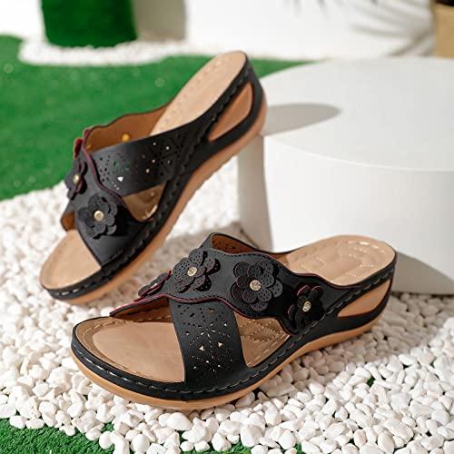 【並行輸入品】Arch Support Orthopedic Memory Foam Slippers for Women Indoor Ouの画像