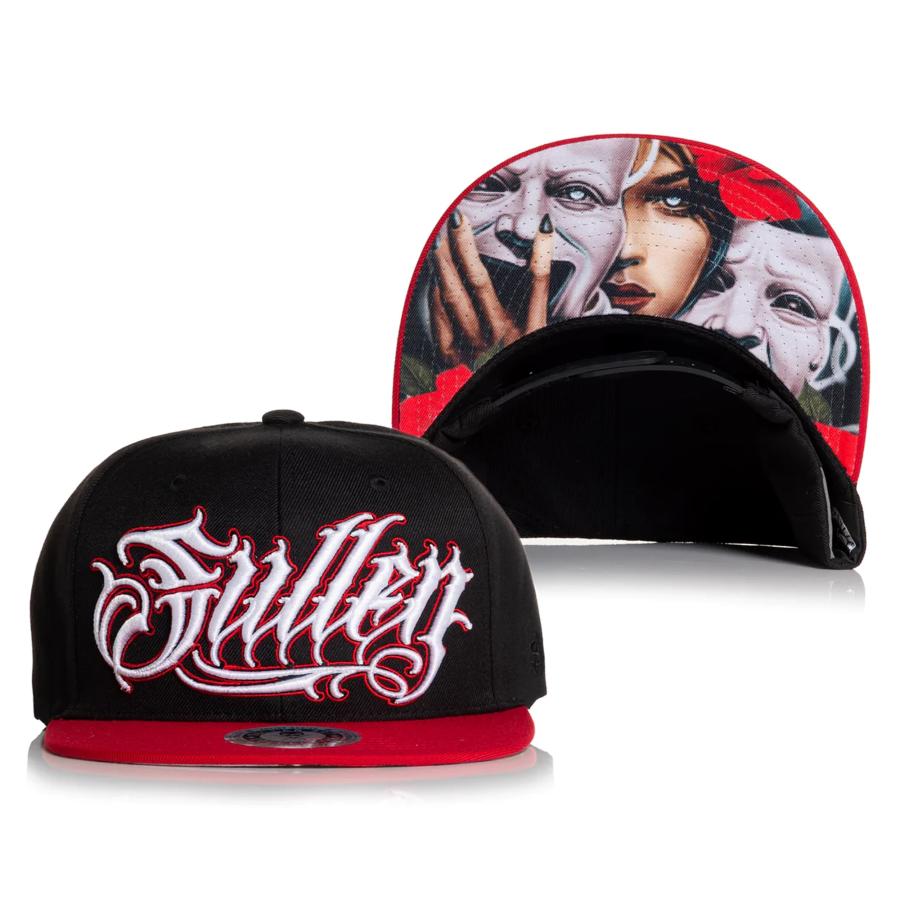 並行輸入品】Sullen Tattooブラック/レッドスナップバックタトゥー