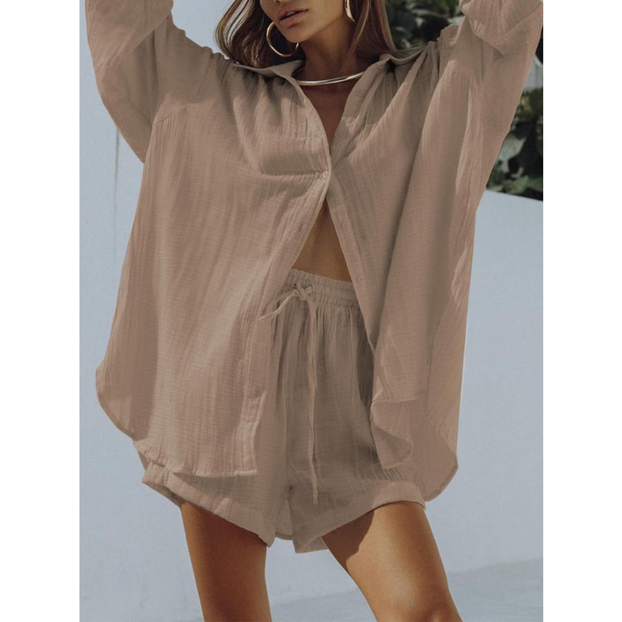 【並行輸入品】Women 2 Piece Casual Tracksuit Outfit Sets Long Sleeve Shirt And