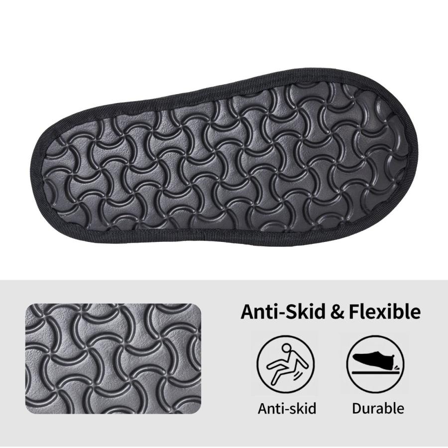 【並行輸入品】ZDFOZD Plaid Slippers for Men Women Warm Cozy Checkered Slip on_9
