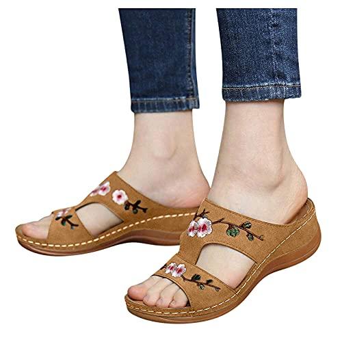【並行輸入品】Womens Slippers for Plantar Fasciitis Relief Women Closed Toe Shの画像