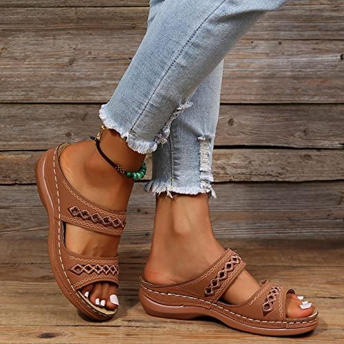 【並行輸入品】TUQIDEWU Summer Sandals for Women 2024, Comfortable Sandals forの画像