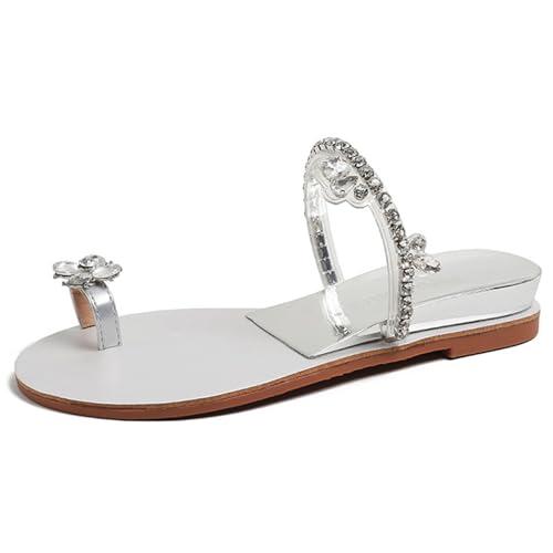 【並行輸入品】Women's Fashion Diamond Perforated Flat Sandals Summer Leisure Bの画像