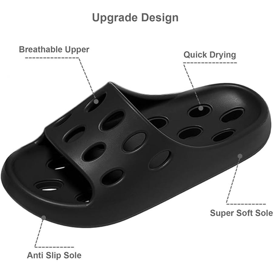 【並行輸入品】Womens Mens Shower Slide Sandals Quick Drying Bathroom Slippersの画像