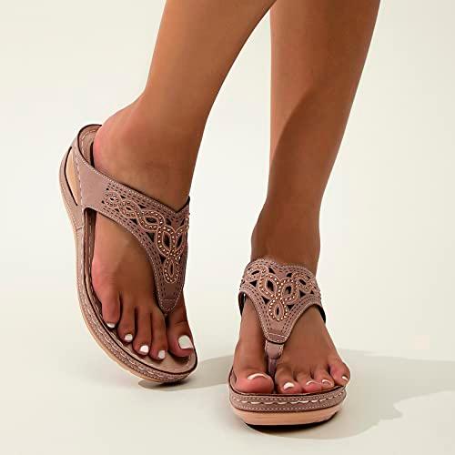 【並行輸入品】SBGMoSJ Orthopedic Slippers for Women Wide Thick Orthopedic Heelの画像