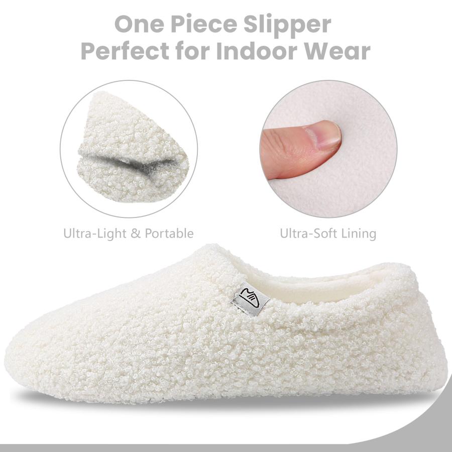 【並行輸入品】Gohom Ladies' Fuzzy Slippers with Non Slip Sole, Comfy Shoes forの画像
