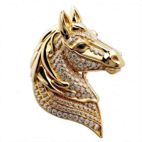 並行輸入品】1.5インチ ラインストーン 馬のブローチ | 馬のピン