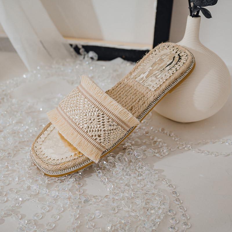 【並行輸入品】KIRUNDO Womens Flat Sandals Fashion Slides With Soft Leather Sliの画像