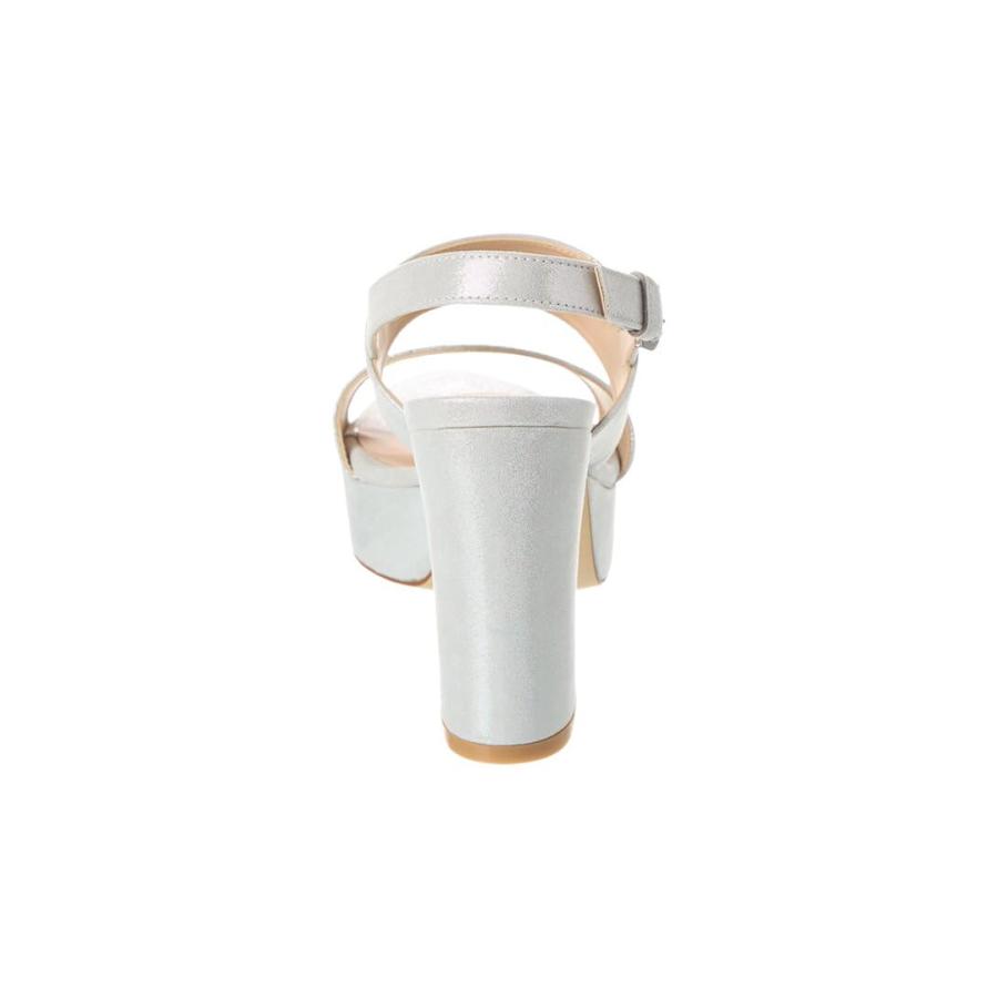 【並行輸入品】Stuart Weitzman Ono Suede Platform Sandal, 10, Silverの画像