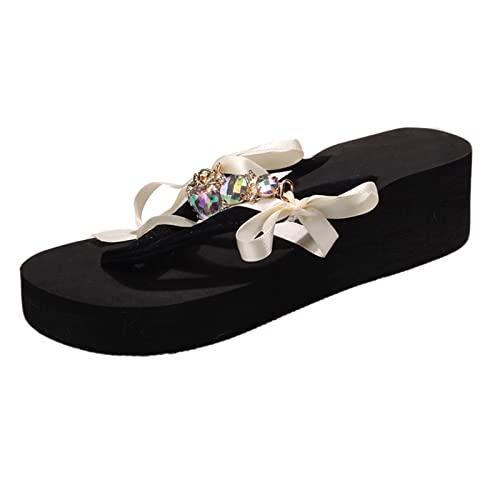 【並行輸入品】Generic Flip Flop Slippers Women Wedge Heel Rubber Flip Flops Faの画像