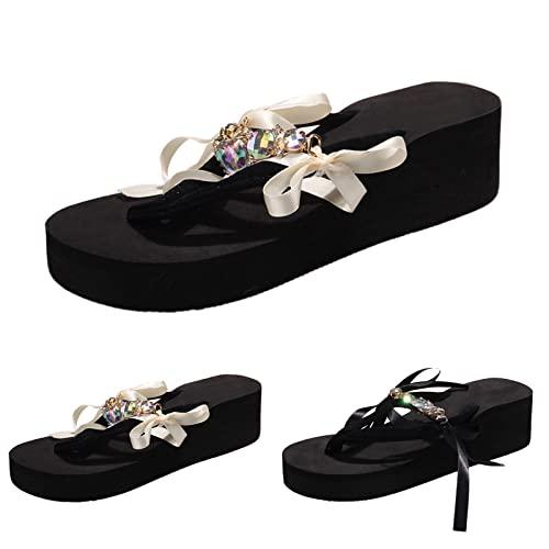 【並行輸入品】Generic Flip Flop Slippers Women Wedge Heel Rubber Flip Flops Faの画像