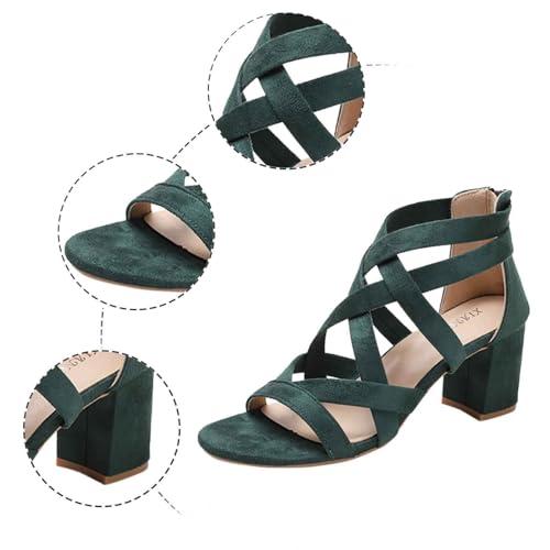 【並行輸入品】generic Women's Casual Strappy Sandal Soft Ankle Strap Dress Shoの画像