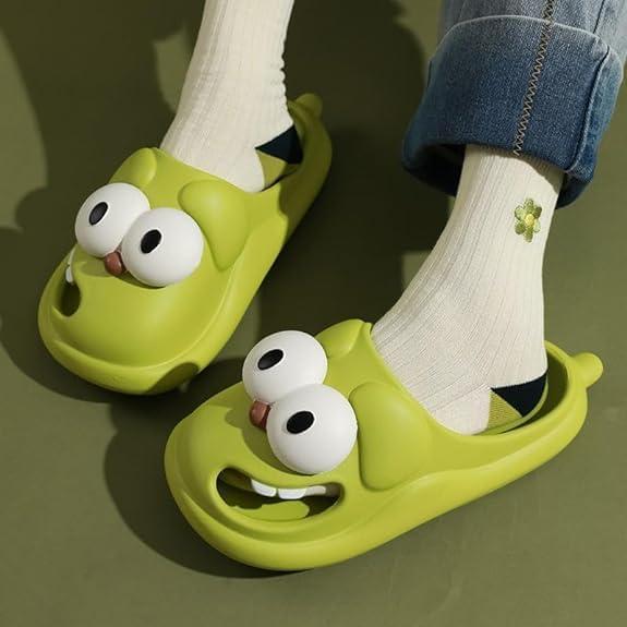 【並行輸入品】hohny Tongue Kiss Slippers, Cute Funny 3d Big Eye Dog Slipper Fuの画像
