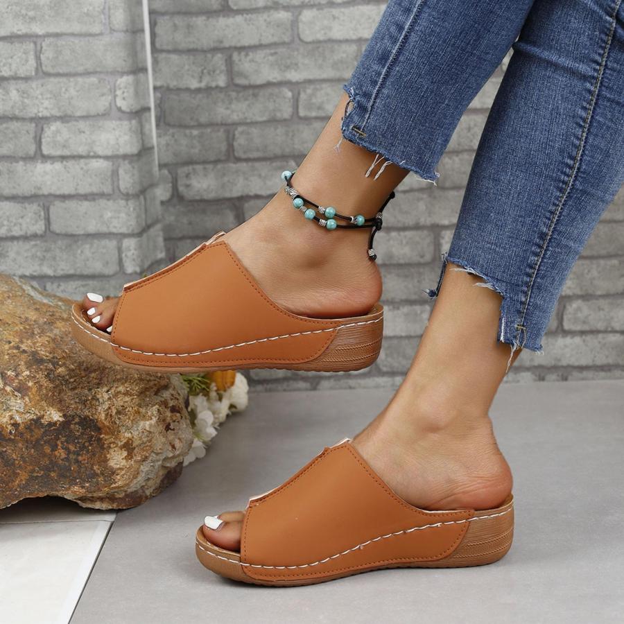 【並行輸入品】Baimiu Platform Sandals Women Orthopedic Slip On Slide Slippersの画像