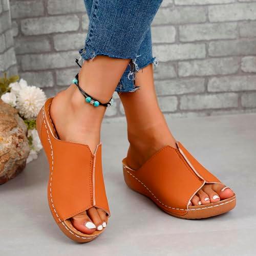 【並行輸入品】Baimiu Platform Sandals Women Orthopedic Slip On Slide Slippersの画像