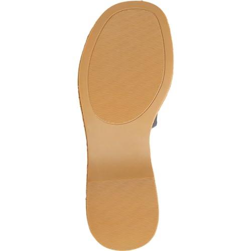 【並行輸入品】Steve Madden Womens Chippy Leather Slip On Wedge Sandals Black 7の画像
