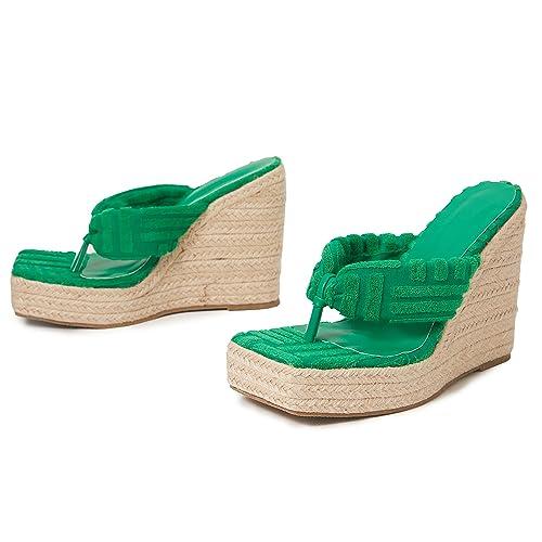 【並行輸入品】Gicoiz Flip Flops Women Wedge Platform Espadrilles Sandals Openの画像